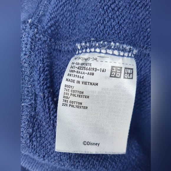 Walt Disney UT UNIQLO Huey Dewey Louie Ducks‎ Crewneck Sweatshirt Size S Blue - Picture 6 of 9